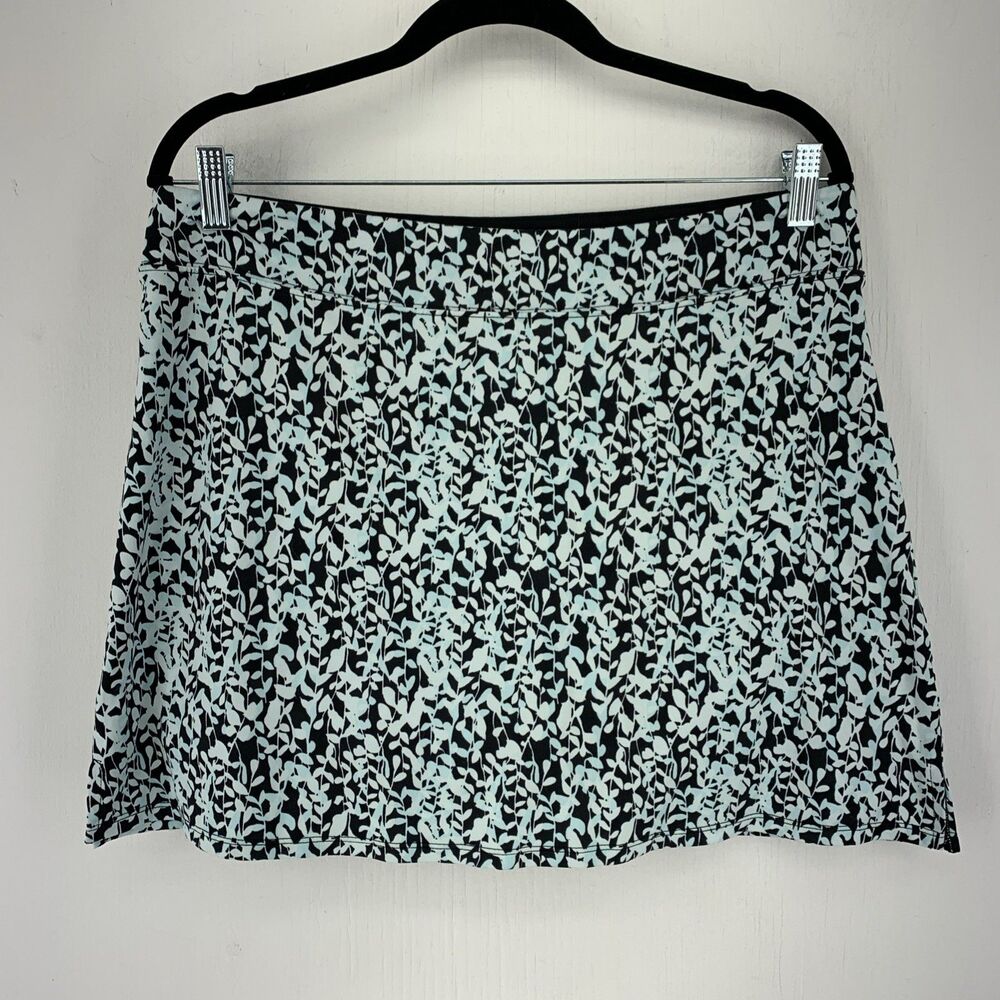 Tranquility‎ Womens Large Skort Pull On Elastic Waist Colorful Floral Stretch